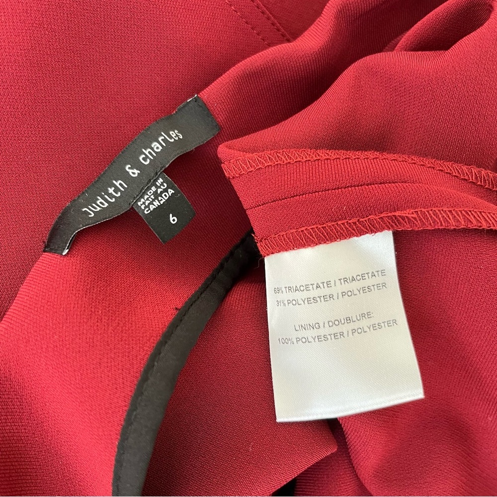 [judith & charles] adira midi skirt w/ belt merlot 6 - Picture 5 of 9